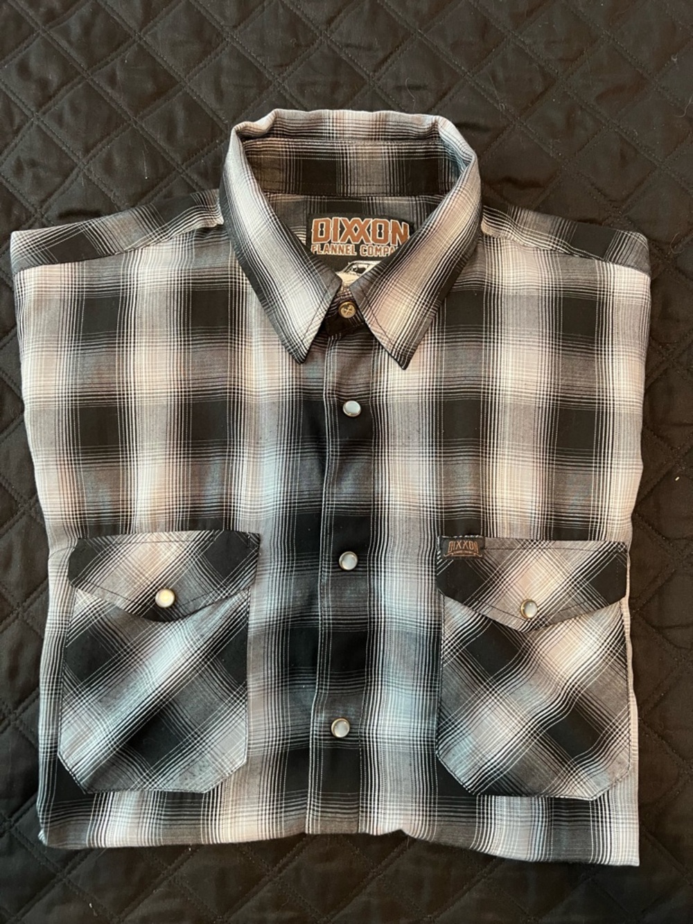 DIXXON Black and White Plaid Button-Down Shirt
